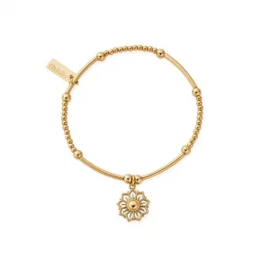 Gold Cute Mini Sun Mandala Bracelet