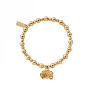 Gold Mini Small Ball Elephant Bracelet