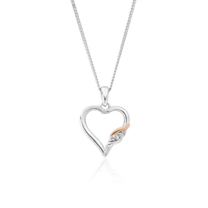 Past Present Future® Sterling Silver Heart Pendant with Topaz