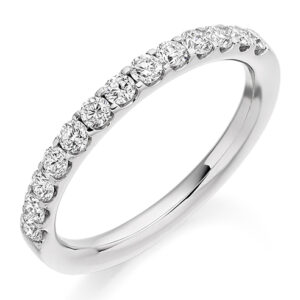 Platinum Round Brilliant Cut Diamond 1/2 Eternity Ring