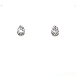 Silver CZ Stud Earrings