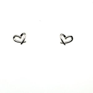 Silver Heart Stud Earrings