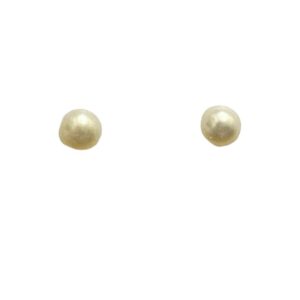 Silver Pearl Stud Earrings