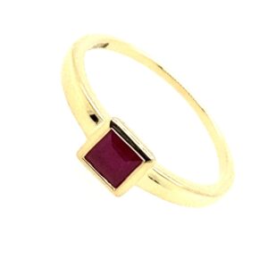 Yellow Gold Ruby Ring