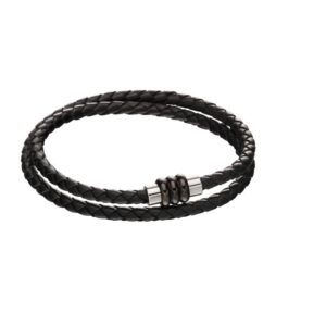 Fred Bennett Double Row Wrap-around Leather Bracelet