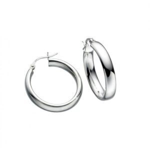 Oval Tube Hoop Earrings 20mm
