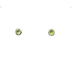 White Gold Peridot Stud Earrings