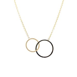 Yellow Gold Interlocking Circle Pendant