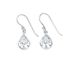 Silver Teardrop Drop Earrings