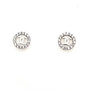 Silver CZ Stud Earrings