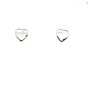Silver Heart Stud Earrings