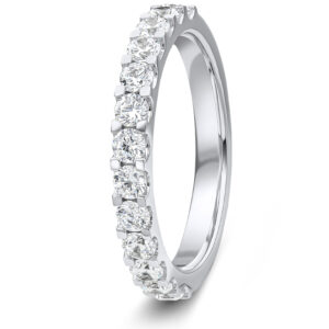 Platinum Round Brilliant Cut Diamonds 1/2 Eternity Ring