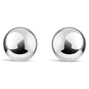 Silver Ball Stud Earrings