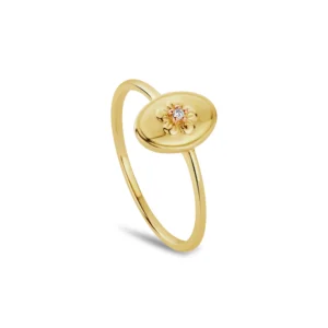 Forget Me Not Gold and Diamond Ring