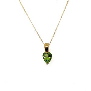Yellow Gold Peridot Pendant