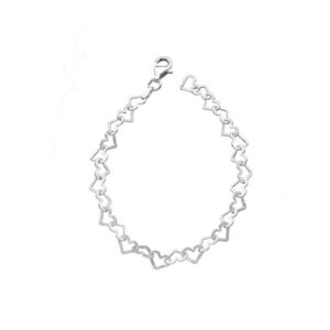 Diamond Cut Heart Bracelet