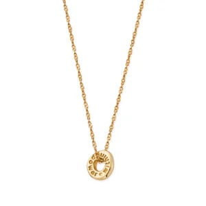 Gold Plated Tiny Twisted Rope Chain Power Within Necklace