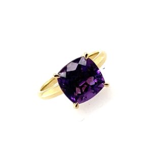 Yellow Gold Amethyst Ring