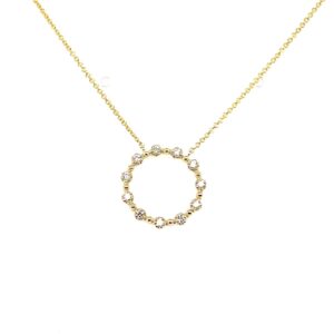 Yellow Gold Diamond Circle Pendant
