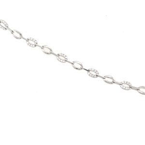 Silver Oval CZ Bracelet