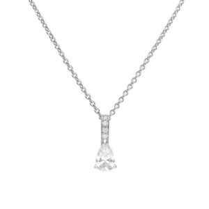 Diamonfire Teardrop Shaped Pendant and Pave Bale