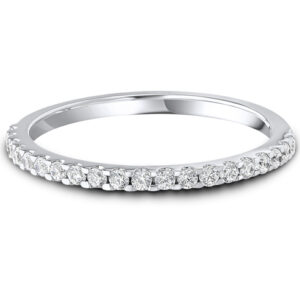 Platinum Round Brilliant Cut Diamond Half Eternity Ring
