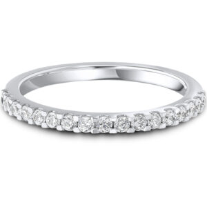 Platinum Round Brilliant Cut Diamond Half Eternity Ring