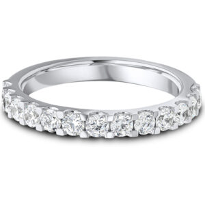 Platinum Round Brilliant Cut Diamond Half Eternity Ring