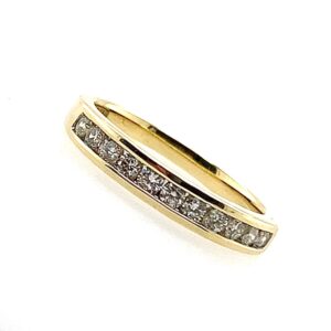 Yellow Gold Diamond Half Eternity Ring