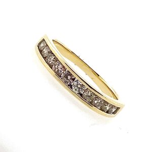 Yellow Gold Diamond Half Eternity Ring