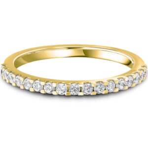 Yellow Gold Round Brilliant Cut Diamond Half Eternity Ring