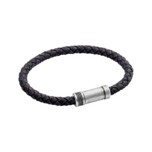 Fred Bennett Woven Black Suede Bracelet
