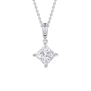 Diamonfire Princess Cut Drop Pendant