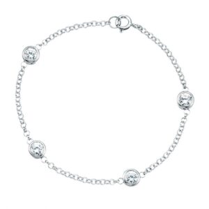 Station Bracelet with Cubic Zirconia