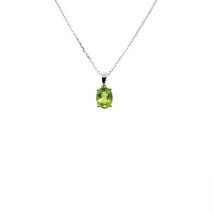 White Gold Peridot Pendant