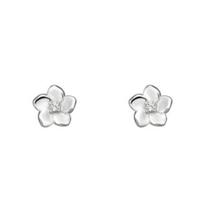 Cubic Zirconia Cherry Blossom Earrings