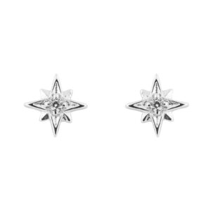 Starburst Stud Earrings with Cubic Zirconia
