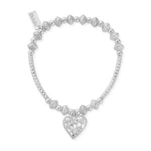 Pattern Noodle Disc Starry Heart Bracelet