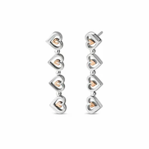Tree of Life® Sterling Silver Heart Drop-Stud Earrings