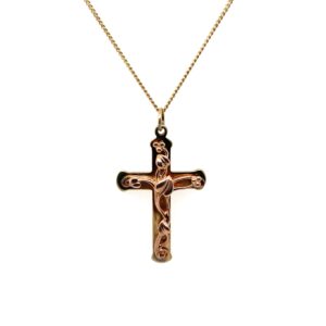 Yellow & Rose Gold Clogau Cross Pendant