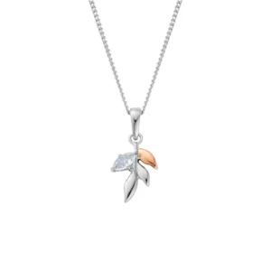 Royal Clogau® Sterling Silver Leaf Pendant with Topaz