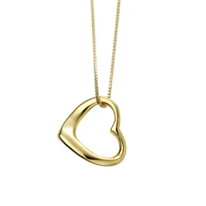 Gold Plated Slip on Heart Pendant