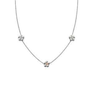 Nature's Wonder Sterling Silver Forget-Me-Not Adjustable Necklace