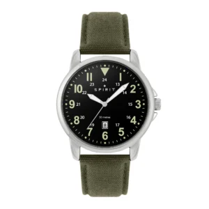 Spirit Gent's Khaki Canvas Strap Watch