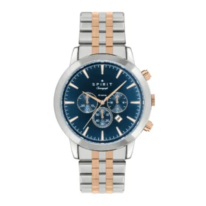 Spirit Gents Silver & Rose Gold Chronograph Bracelet Watch