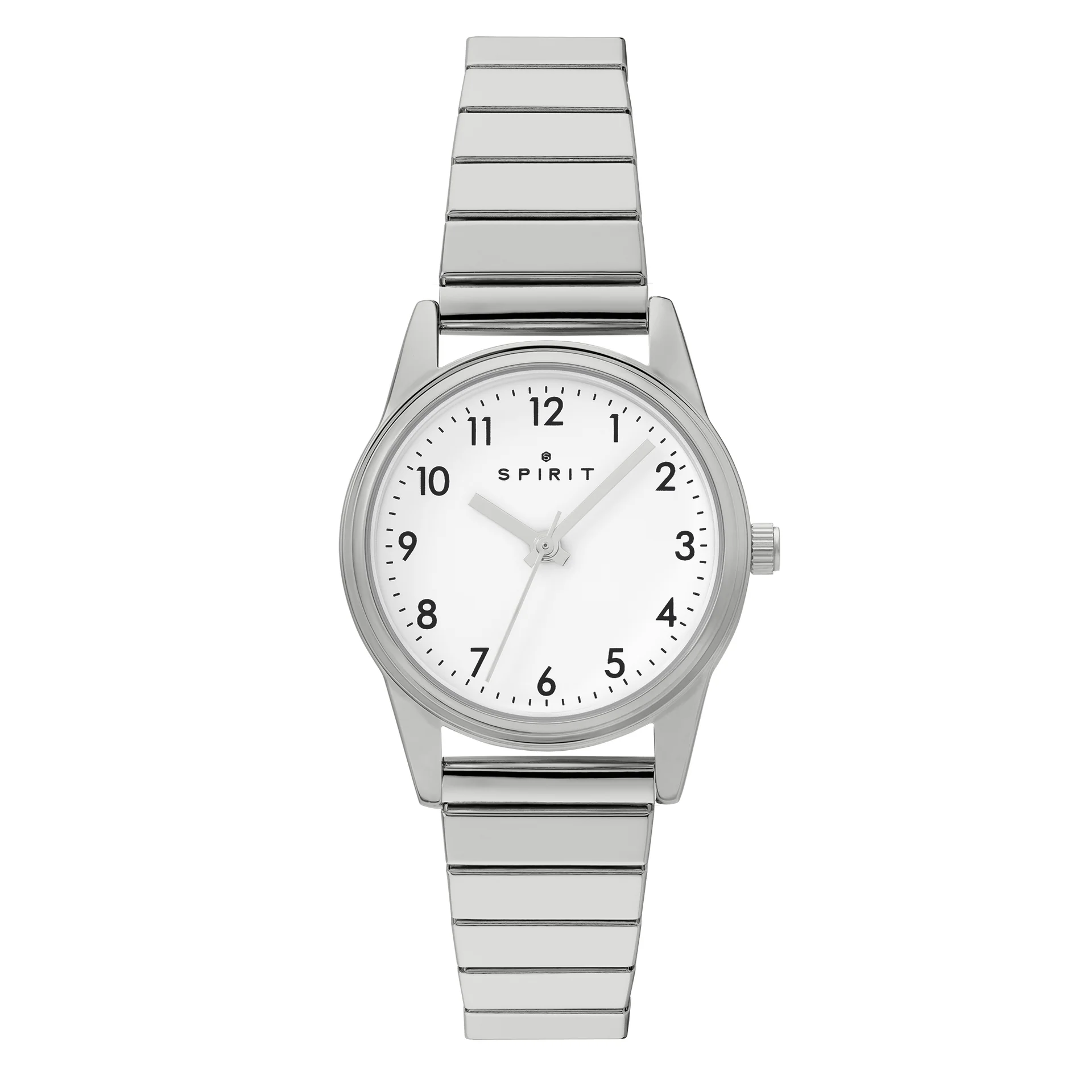 Spirit Ladies Silver Stainless Steel Expander Bracelet Watch