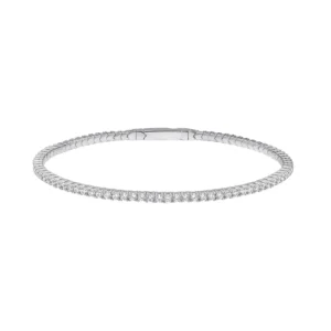 Diamonfire Silver Zirconia Tennis Bangle