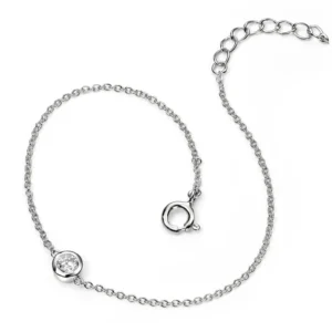 Chain Link Bracelet with Cubic Zirconia