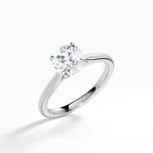 Platinum Round Brilliant Cut Diamond Solitaire Ring