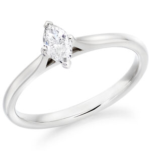 Platinum Marquise Cut Diamond Solitaire Ring